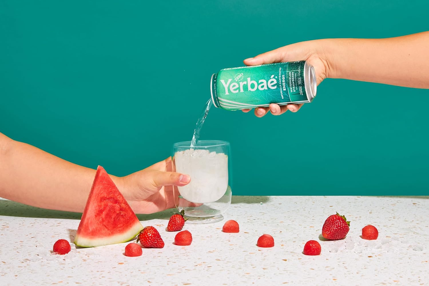 Yerbaé Energy Beverage - Watermelon Strawberry, 0 Sugar, 0 Calories, 0 Carbs. Yerbae is Energized by Yerba Mate, Plant-Based, Healthy Alternative to Sugary Energy Drinks, 16oz cans (12 Pack)