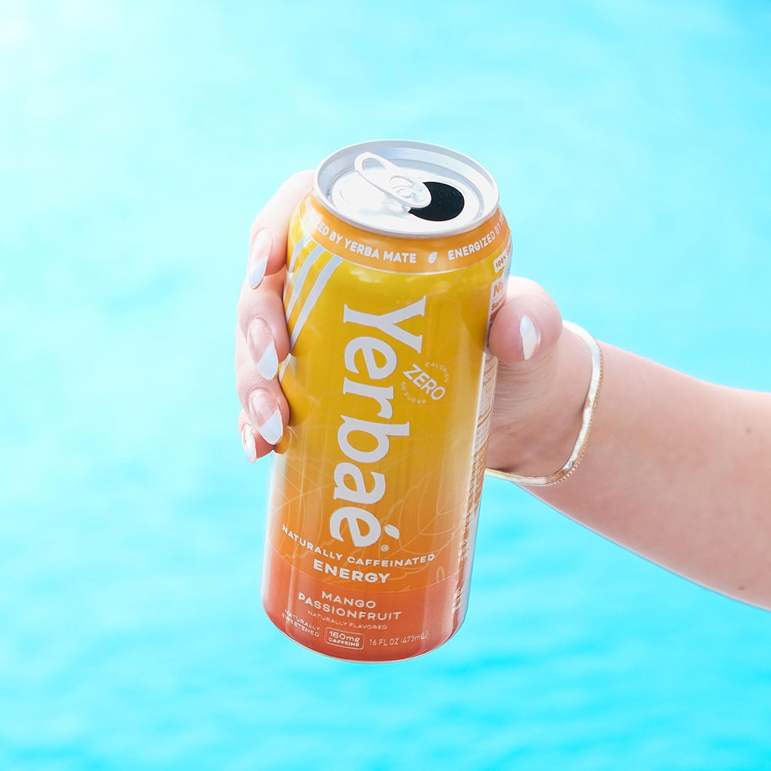 Yerbaé Energy Beverage - Mango Passion Fruit, 0 Sugar, 0 Calories, 0 Carbs. Yerbae is Energized by Yerba Mate, Plant-Based, Healthy Alternative to Sugary Energy Drinks, 16oz cans (12 Pack)