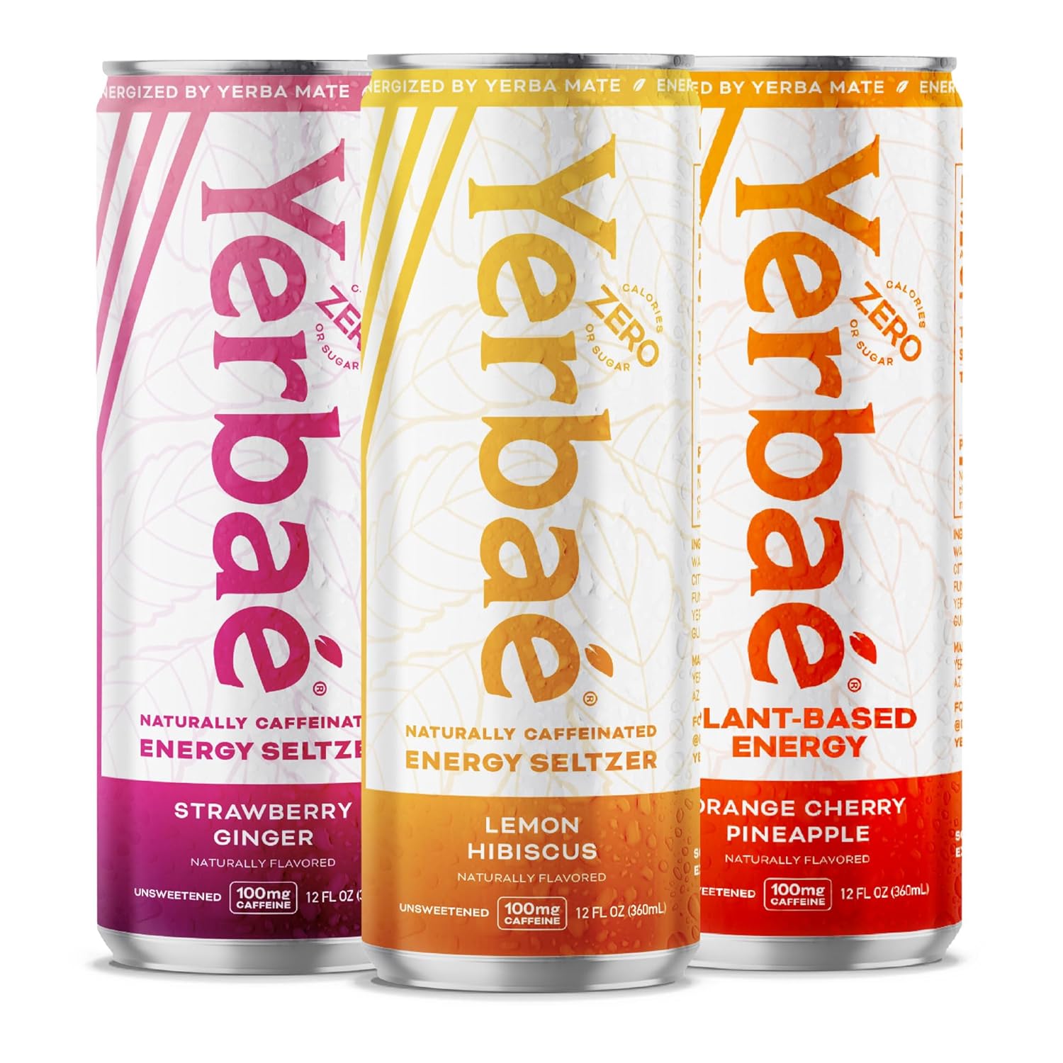 Yerbaé Energy Beverage - Variety Power Pack, 0 Sugar, 0 Calories, 0 Carbs. Yerbae is Energized by Yerba Mate, Plant-Based, Healthy Alternative to Sugary Energy Drinks, 16oz cans (12 Pack)