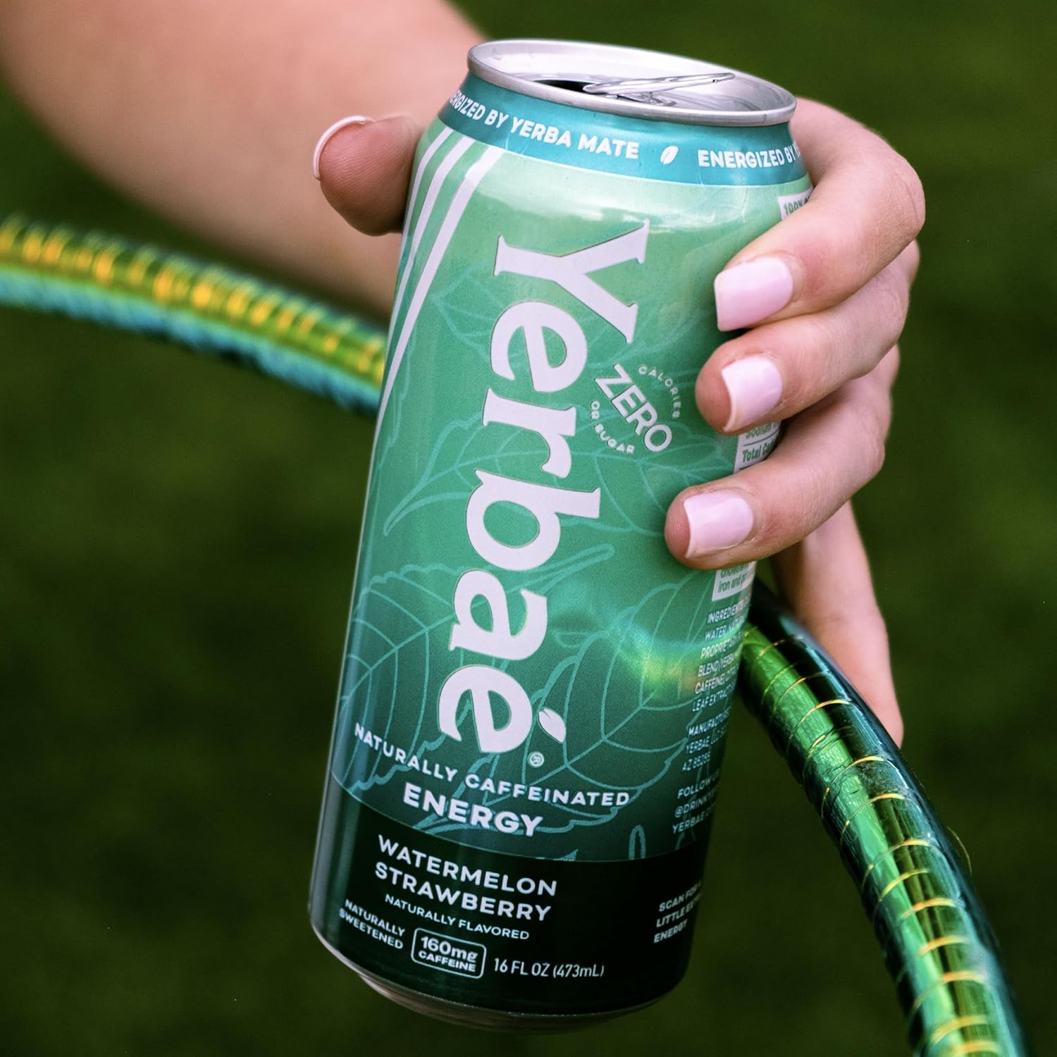 Yerbaé Energy Beverage - Watermelon Strawberry, 0 Sugar, 0 Calories, 0 Carbs. Yerbae is Energized by Yerba Mate, Plant-Based, Healthy Alternative to Sugary Energy Drinks, 16oz cans (12 Pack)