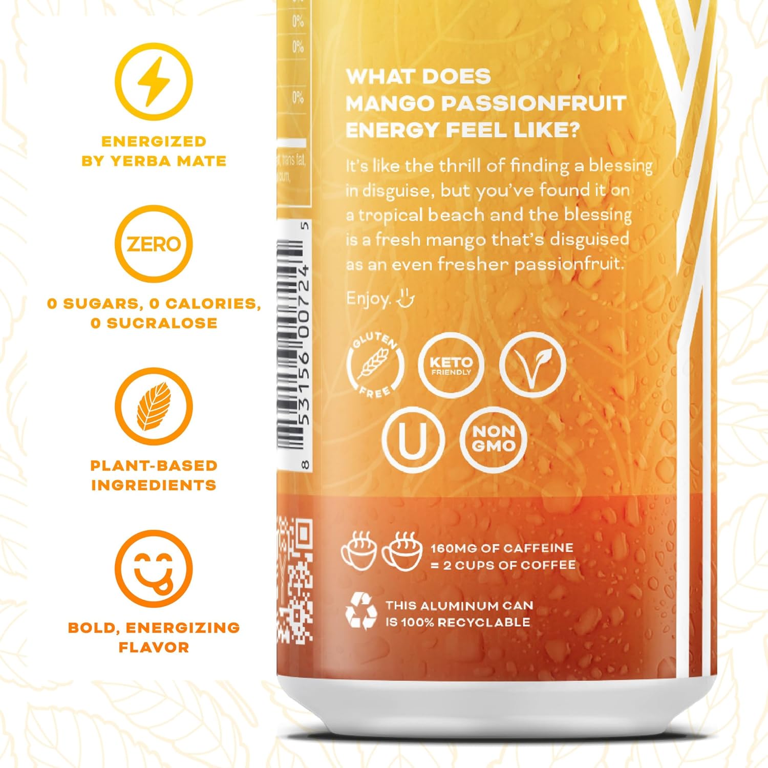 Yerbaé Energy Beverage - Variety Flex Pack, 0 Sugar, 0 Calories, 0 Carbs. Yerbae is Energized by Yerba Mate, Plant-Based, Healthy Alternative to Sugary Energy Drinks, 16oz cans (12 Pack)